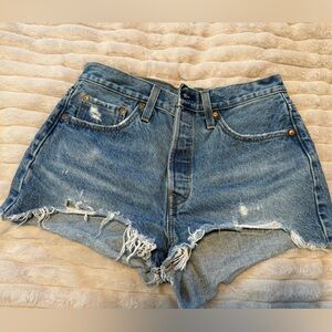 Levi's 501 Blue Denim Jean shorts